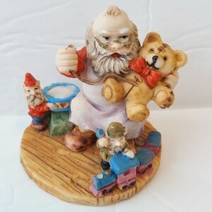 Santa Making Toys Christmas Figurine